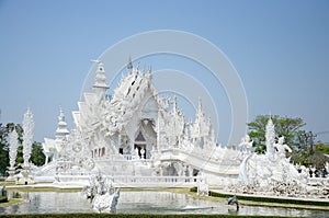 White Temple or Wat Rong Khun located at Chiang Rai, Thailand photo